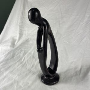 Soapstone Mother and Child Sculpture - 11.5
