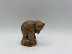 Brown Bear Soapstone Figurine for Nature Lovers