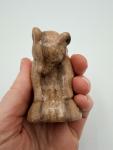Brown Bear Soapstone Figurine for Nature Lovers