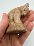 Brown Bear Soapstone Figurine for Nature Lovers