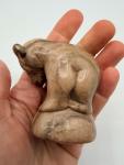 Brown Bear Soapstone Figurine for Nature Lovers