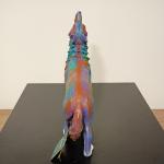 Colorful Wolf Soapstone Sculpture