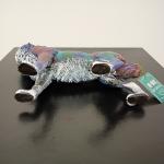 Colorful Wolf Soapstone Sculpture