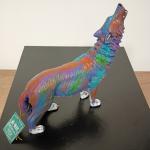 Colorful Wolf Soapstone Sculpture
