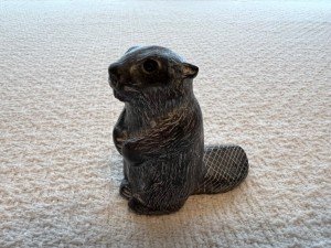 Inuit Soapstone Carved Baby Beaver Sculpture