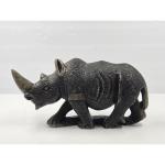 Soapstone Rhinoceros Figurine - African Wildlife Sculpture