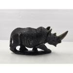 Soapstone Rhinoceros Figurine - African Wildlife Sculpture
