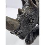 Soapstone Rhinoceros Figurine - African Wildlife Sculpture