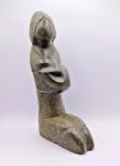 Signed Inuit Mother and Baby Soapstone Sculpture