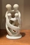 Loving Family Soapstone Sculptures - 8 Inches Tall