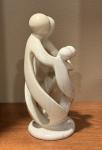 Loving Family Soapstone Sculptures - 8 Inches Tall