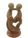 Loving Family Soapstone Sculptures - 8 Inches Tall