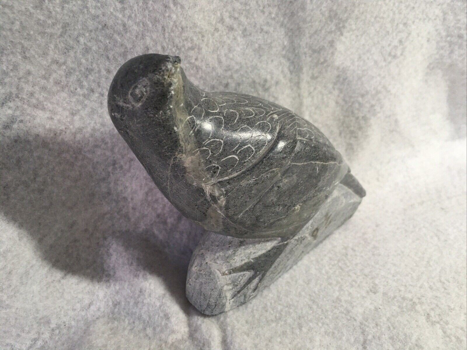 Inuit Soapstone Bird Carving Sculpture Artisan Art