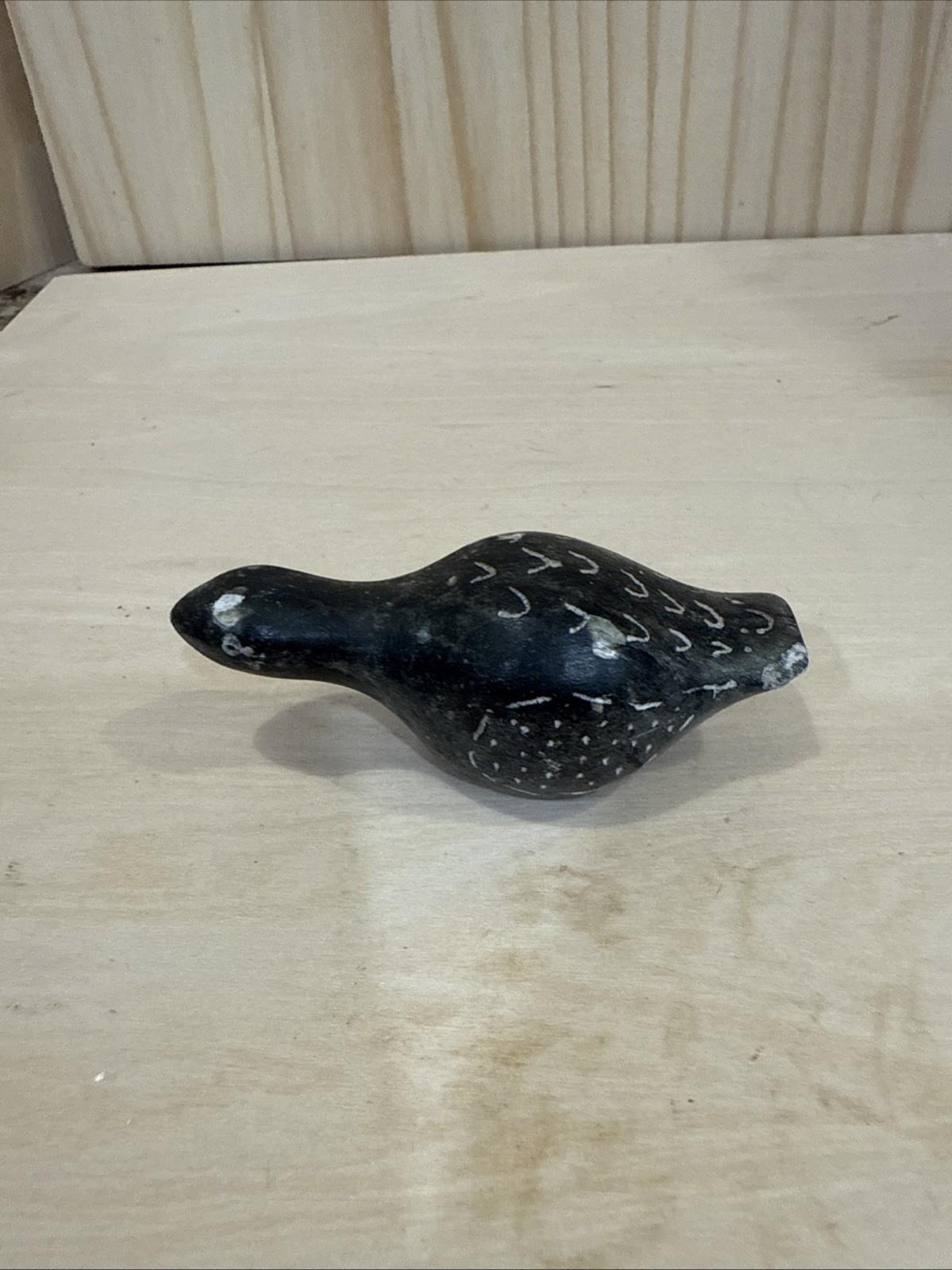 Inuit Soapstone Bird Sculpture Figurine