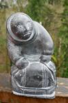 Inuit Soapstone Carving Figurine - 7.75