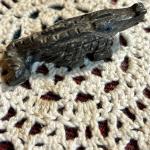 Mini Green Soapstone Alligator Figurine from Peru