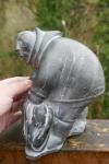 Inuit Soapstone Carving Figurine - 7.75