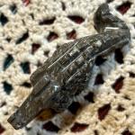 Mini Green Soapstone Alligator Figurine from Peru