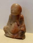 Chinese Smiling Buddha Soapstone Carving Sculpture