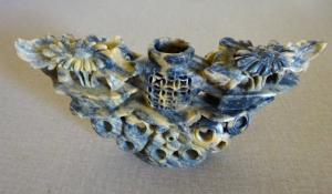 Vintage Hand-Carved Soapstone Incense Holder