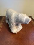 Inuit Soapstone Bear Sculpture - Vintage 4.5" H