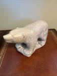 Inuit Soapstone Bear Sculpture - Vintage 4.5" H