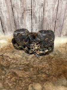 Intricate Chinese Soapstone Double Vase Carving