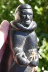 Inuit Hand-Carved Soapstone Figurine - 5.75