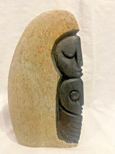 Northwest Coast Style Soapstone Stacked Faces 7.2