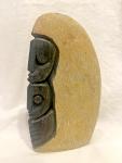 Northwest Coast Style Soapstone Stacked Faces 7.2