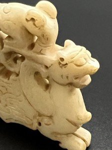 Handcarved Chinese Soapstone Dragon Figurines