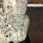 Antique Hand-Carved Chinese Soapstone Double Vase