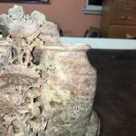 Antique Hand-Carved Chinese Soapstone Double Vase