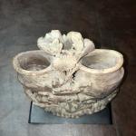 Antique Hand-Carved Chinese Soapstone Double Vase