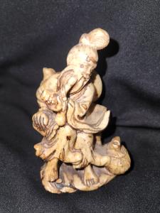 Antique Chinese Soapstone Figure Sculpture