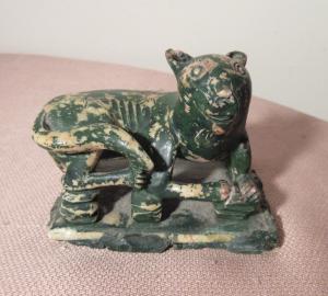 Hand-Painted Antique Chinese Soapstone Animal Statue
