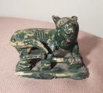 Hand-Painted Antique Chinese Soapstone Animal Statue