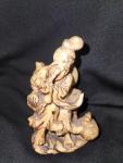 Antique Chinese Soapstone Figure Sculpture