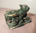 Hand-Painted Antique Chinese Soapstone Animal Statue