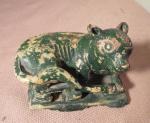 Hand-Painted Antique Chinese Soapstone Animal Statue