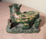 Hand-Painted Antique Chinese Soapstone Animal Statue