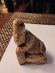 Vintage Chinese Man Carved Soapstone Figurine 