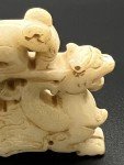 Handcarved Chinese Soapstone Dragon Figurines