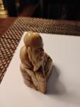 Vintage Chinese Man Carved Soapstone Figurine 
