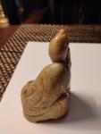 Vintage Chinese Man Carved Soapstone Figurine 