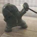 Original BEKOA LOOK Inuit Alaskan Carved Soapstone Eskimo Hunter W/ Spear