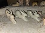 Pale Pink Soapstone Carved Safari Animals - Elephant, Lion, Turtle, Bunny Lot 13