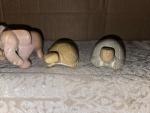 Pale Pink Soapstone Carved Safari Animals - Elephant, Lion, Turtle, Bunny Lot 13
