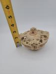 Vintage Carved Openwork Chinese Soapstone  Flowers Birds Incense Burner Pot Lid 