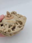 Vintage Carved Openwork Chinese Soapstone  Flowers Birds Incense Burner Pot Lid 